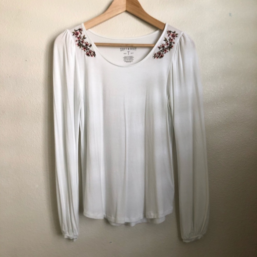 american eagle white long sleeve shirt